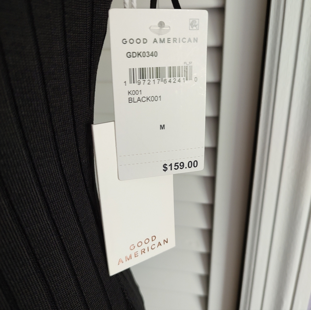 Good American Rib Halter Midi Dress NWT - Picture 7 of 8